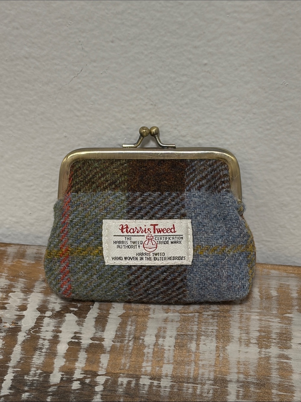 Harris Tweed Kiss Lock Coin Purse - NWOT